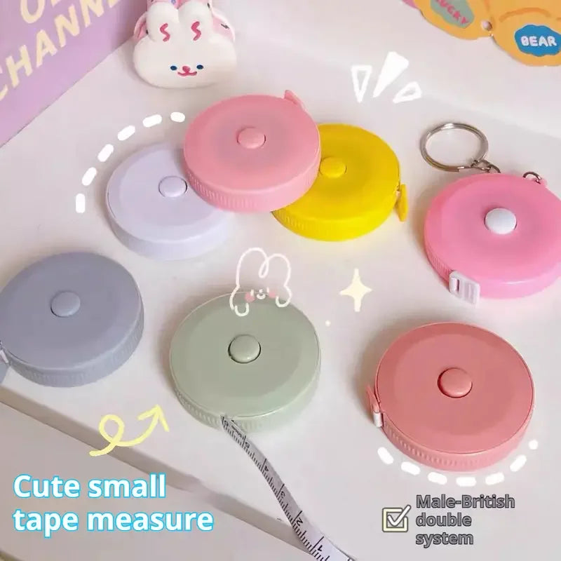 150 cm Cute Mini Soft Tape, Automatic Shrinking Tape Measure, Material