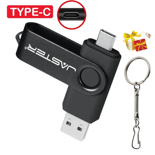TYPE-C USB Flash Drive 128GB Real Capacity Pen Drive 64GB Free Key