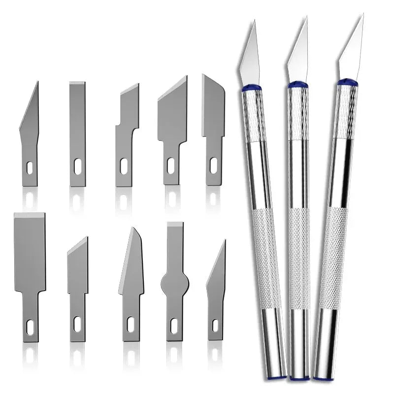 13Pcs Metal Carving Knife Pen Style Art Seal Cutting Manual