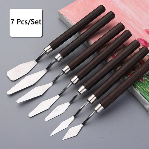 1/3/5/7Pcs/Set Stainless Steel Oil Painting Knife Artist Spatula Art