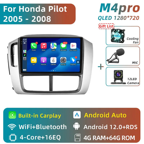 GPS Navigation Car Video Multimedia Player 4G for Honda Pilot 1 2005