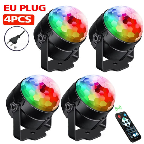 1-4Pcs Aalternating fFashing Light Stage Lamp with Remote Control EU