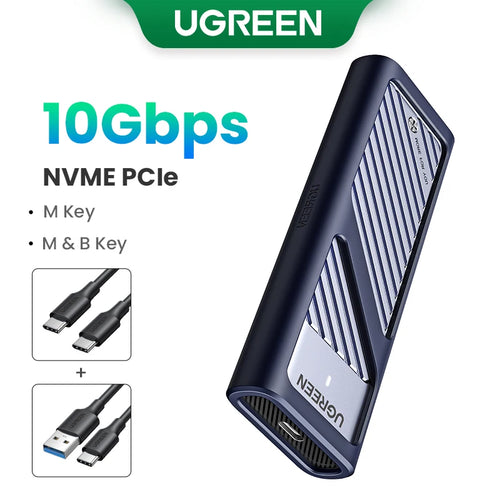 UGREEN M2 SSD Case NVME SATA Dual Protocol M.2 to USB Type C 3.1 SSD
