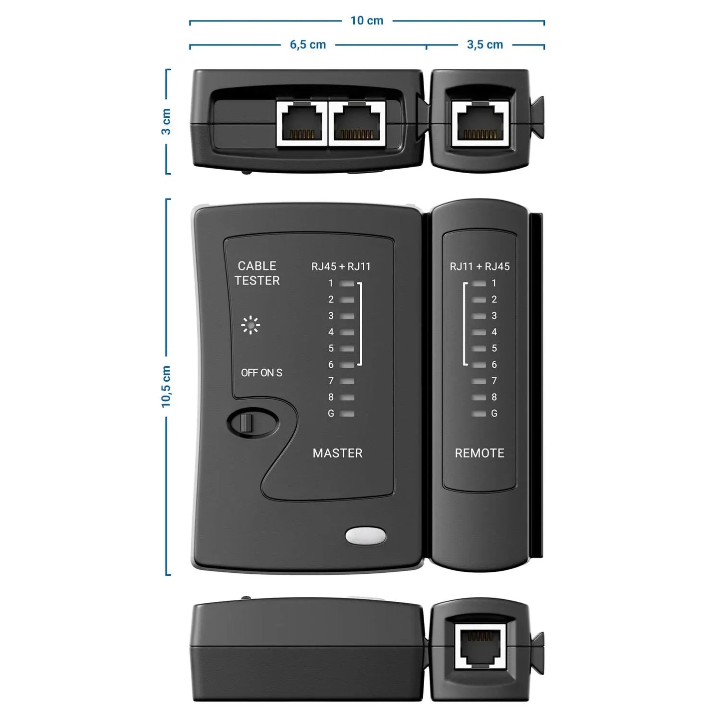 ZoeRax Network Ethernet Cable Tester for LAN RJ45 Cat5 Cat5e Cat6