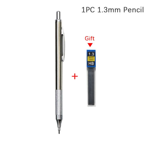 0.5 0.7 0.9 1.3 2.0mm Mechanical Pencil Set Full Metal Art Drawing