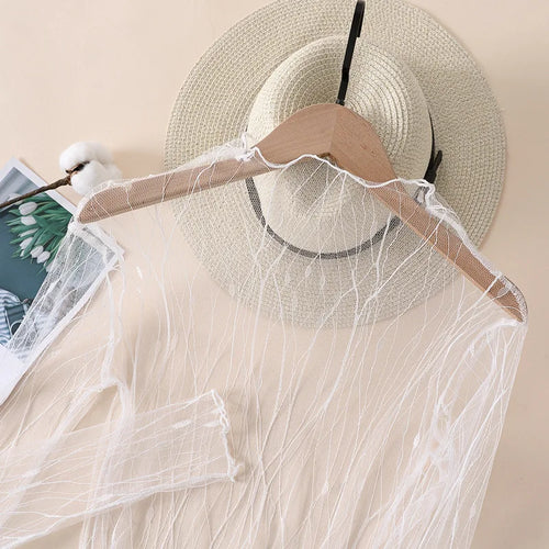 Elegant Lace T-shirt For Women Mesh Long Sleeve Tops Hot Sexy