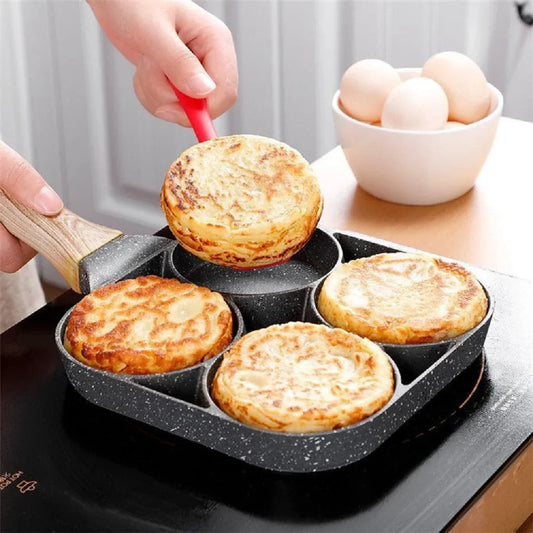 1 PCS Maifan Stone Four-Hole Omelette Pan Bottom Nonstick Egg Pan Mini