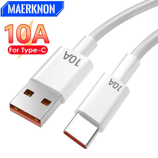 10A USB Type C Cable 120W Super Fast Charging Data Cord Phone USB