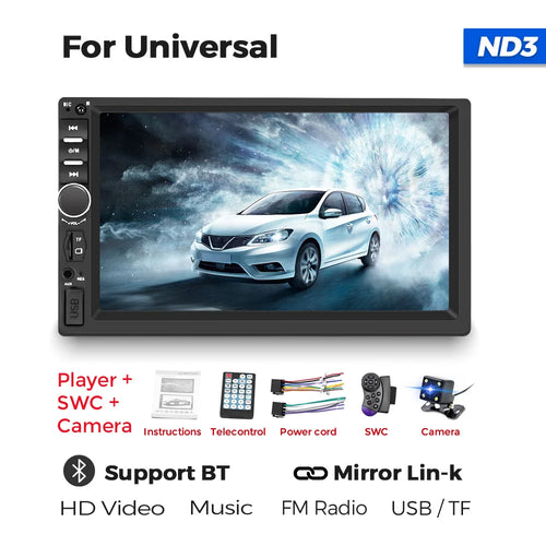 Navifly 1Din 2 Din 7 inch Universal Car Multimedia all-in-one Radio