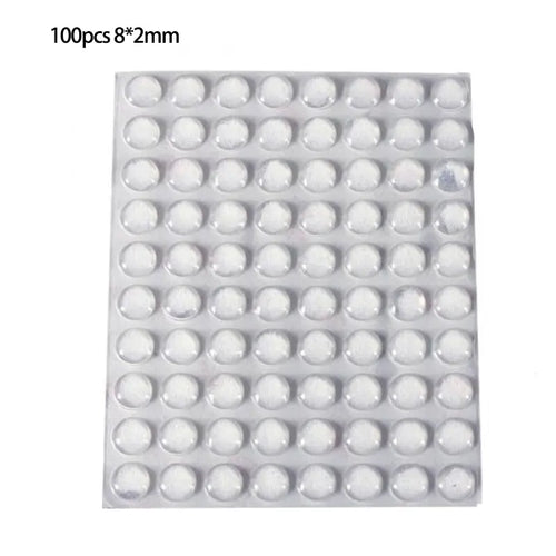 100pcs 8mmx2mm Transparent Silicone Granules Door Handle Sticker