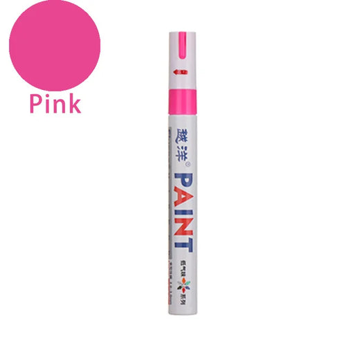 12 Color White Waterproof Rubber Permanent Paint Marker Drawing Car