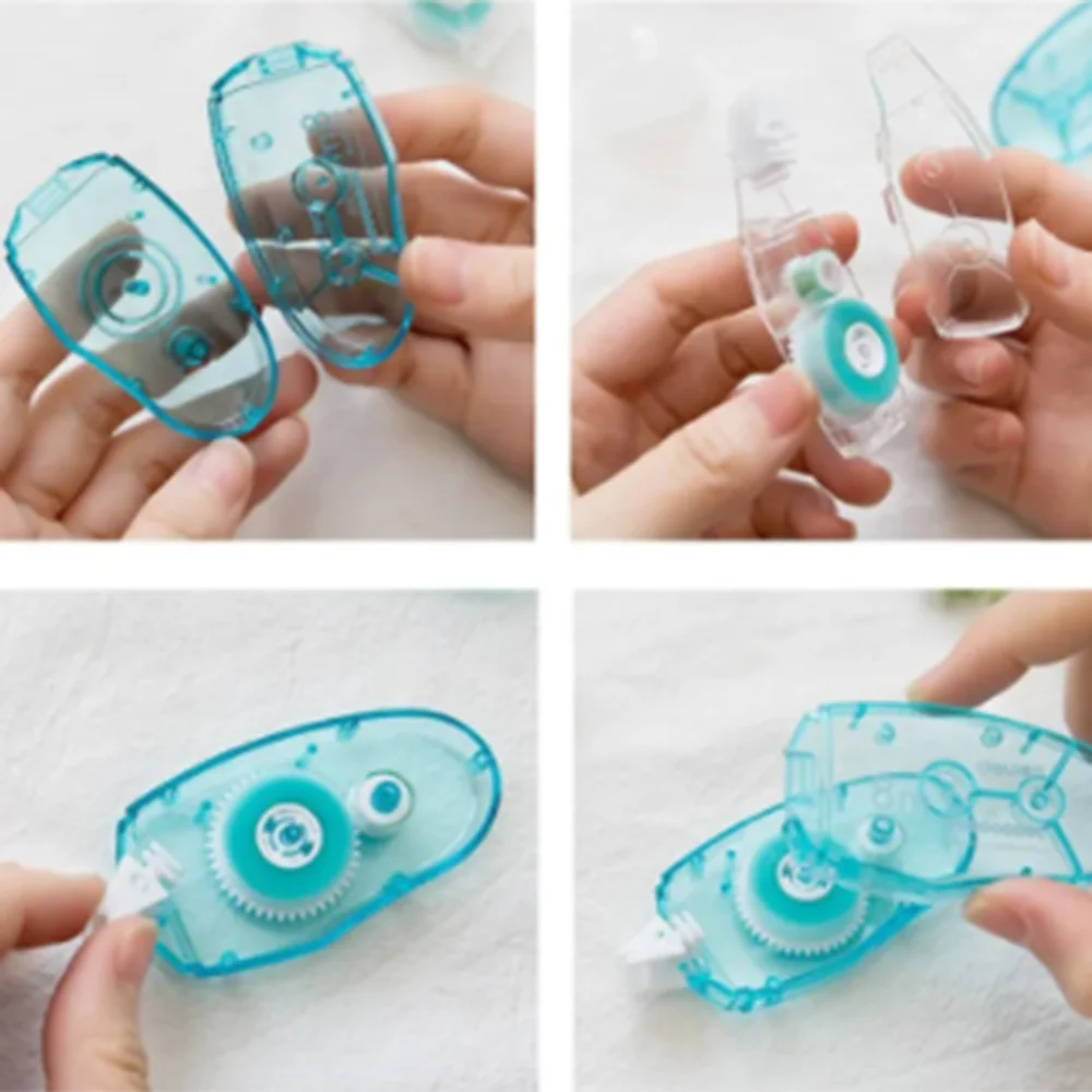1/3Pcs Mini Glue With Dot Glue Classic Transparent Sided Tape Roller