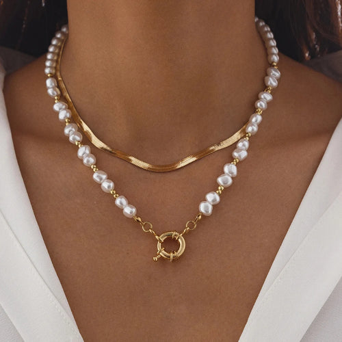 Y2K Trend Wedding Party Jewelry Blue Shell Sheet Choker Necklace For
