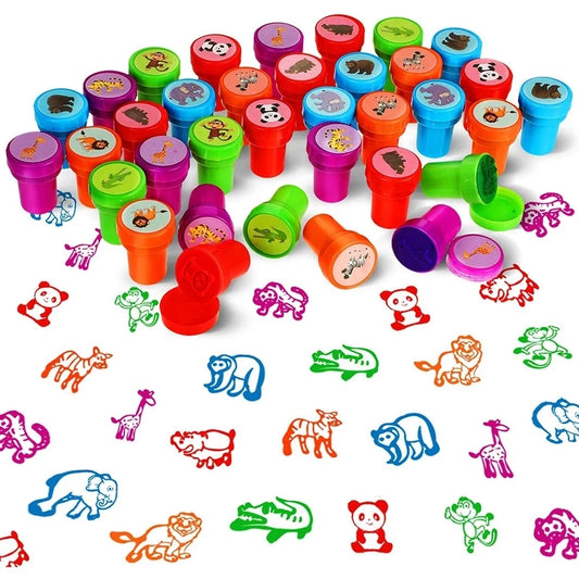 10pcs Assorted Stamps for Kids Self-ink Stamps Children Toy Stamps