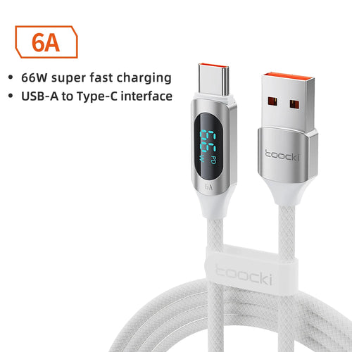 Toocki USB Type C Cable 66W Fast Charging Charger USB A to USB C