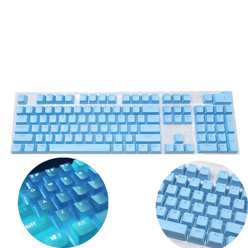 104pcs Universal Mechanical Keyboard Keycaps Ergonomic Blank Keycaps