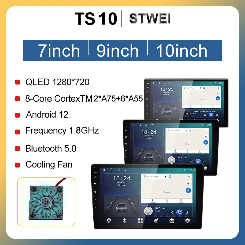 1DIN android13 360 Panorama Car Radio 7/9/10inch Universal Host