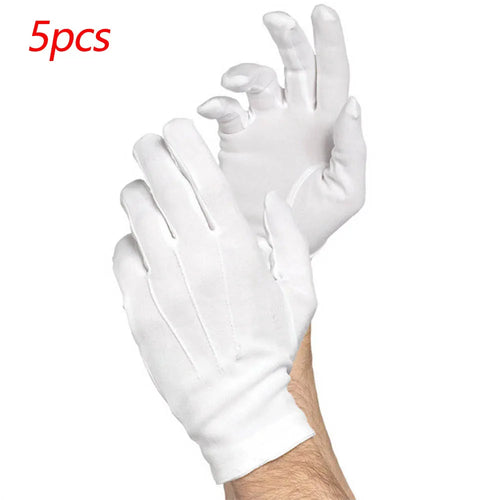1pair White Cotton Gloves Men Formal Tuxedo Uniform Gloves Honor Guard