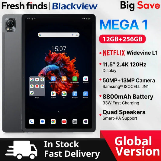 【World Premiere】Blackview MEGA 1 Tablet 11.5 inch 2.4K 120Hz Display