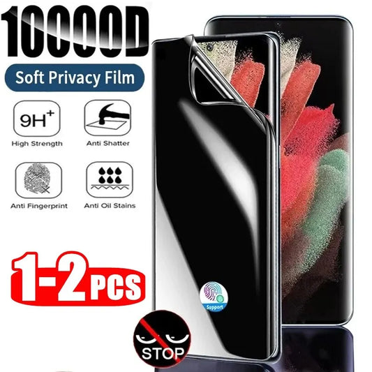 1/2pcs Privacy Anti-Peep Hydrogel Protective Film For Samsung Galaxy