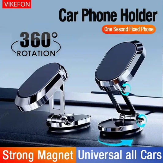 1080° Rotation Foldable Car Magnetic Phone Holder Universal Air Vent