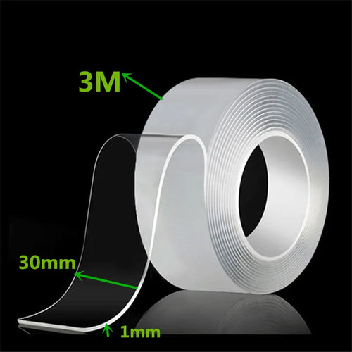 1m 2m 3m 5m Nano Tape Double Sided Tape Transparent Reusable