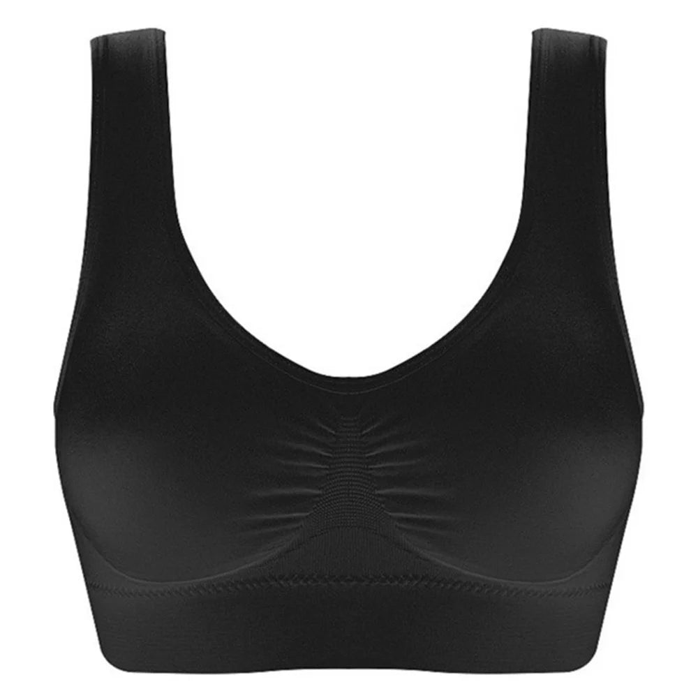 Women'S Seamless Bra For Women Crop Top Black Vertical Stripe