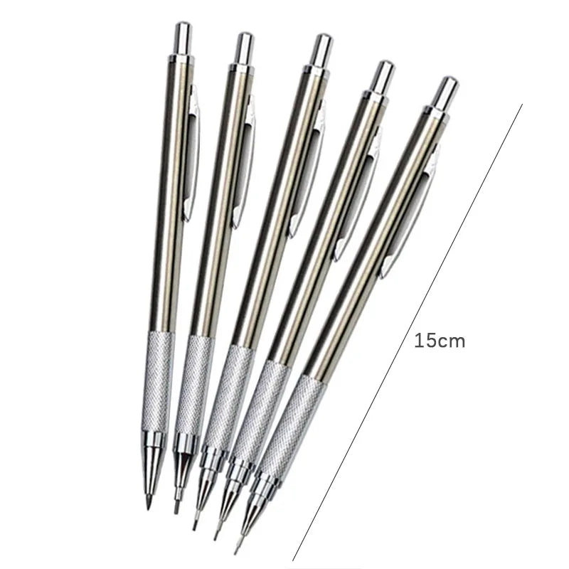 0.5 0.7 0.9 1.3 2.0mm Mechanical Pencil Set Full Metal Art Drawing