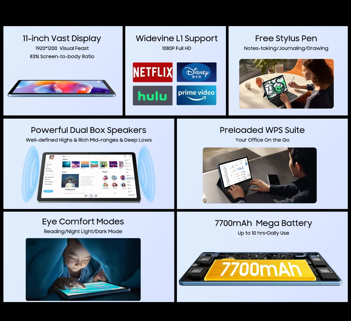 【World Premiere】2024 Blackview Tab 16 Pro Tablet 8GB+256GB 11'' FHD+