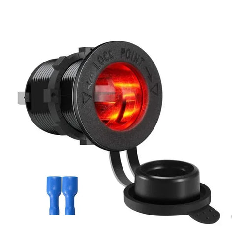 Car Cigarette Lighter Socket 12V-24V Waterproof Plug Power Outlet
