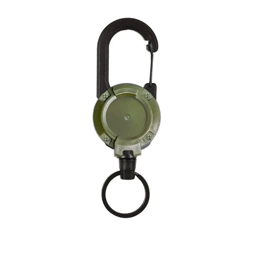 Retractable Heavy Duty Pull Reel Carabiner Key Chains Strong Steel