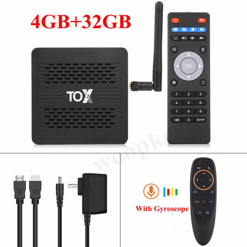 Woopker TOX3 TV BOX Amlogic S905X4 TVBox Android 11 4GB/32GB 2T2R