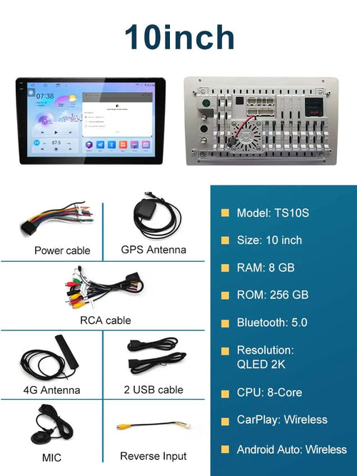 1DIN android13 360 Panorama Car Radio 7/9/10inch Universal Host