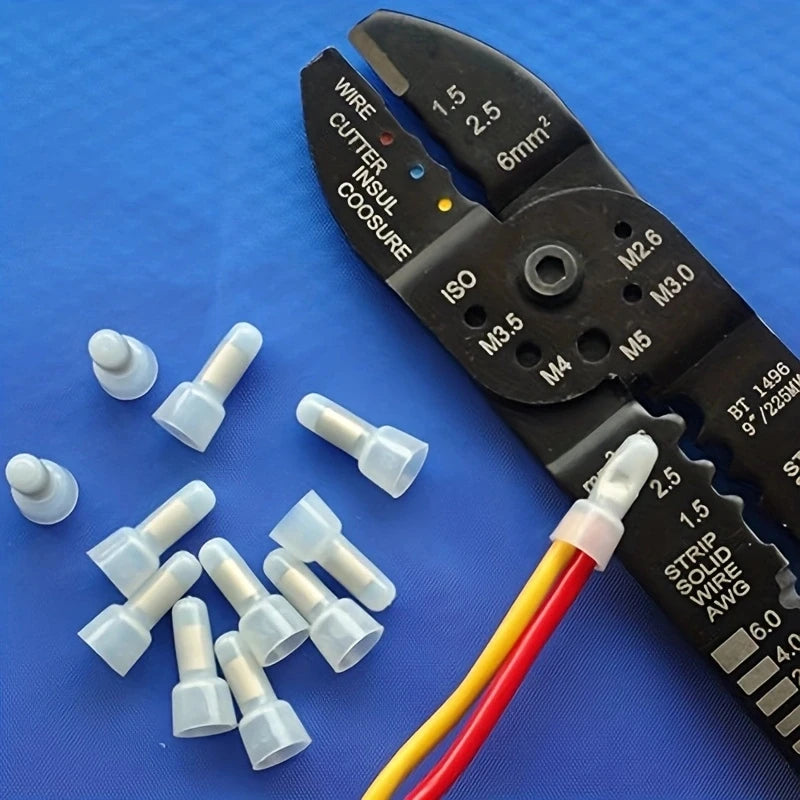 120Pcs Closed End Crimp Cap 22-16 16-14 12-10 AWG Gauge Wire Connector