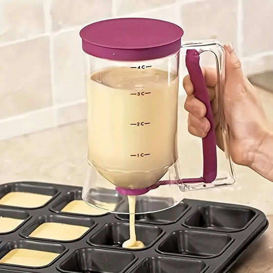 1 Pcs 900ml Batter Dispenser Hand-held Graduated Funnel Pastry Dough