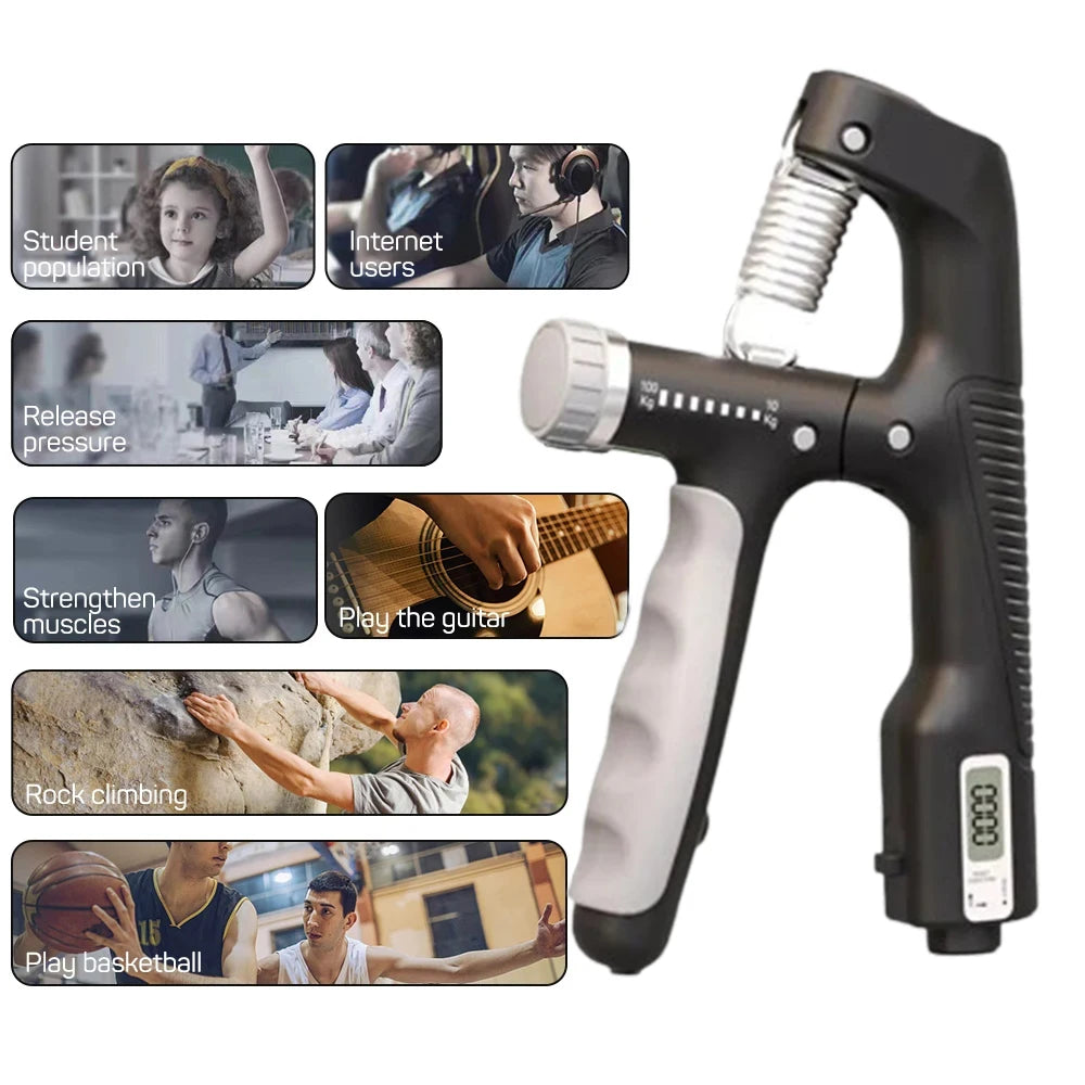 10-100Kg Hand Grip Exerciser Wrist Strengthener for Trainers Muscle