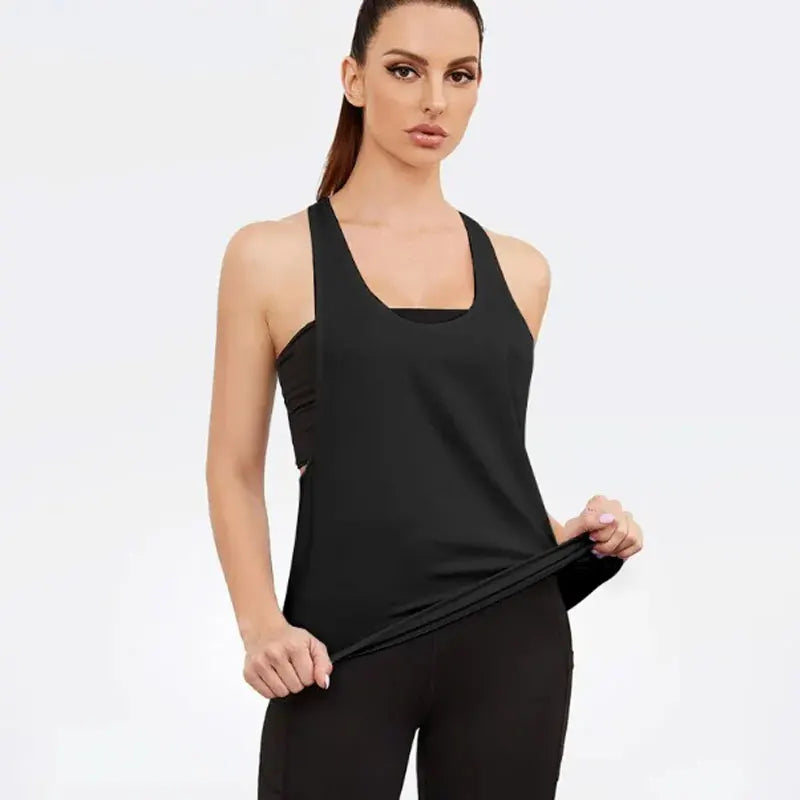 Women's Sports Smock Fitness Sports Vest T-shaped Quick Drying Slim