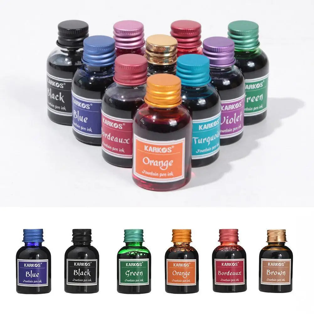 1 Bottle Pure Colorful 20/30ml Fountain Pen Ink Refilling Ink
