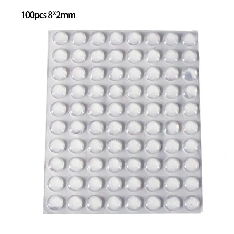 100pcs 8mmx2mm Transparent Silicone Granules Door Handle Sticker