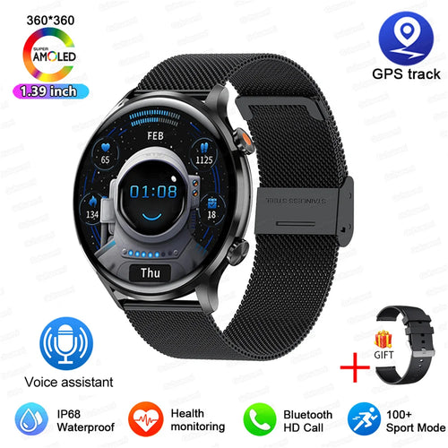 2025 New Smartwatch Women AMOLED HD Screen Always On Display Bluetooth