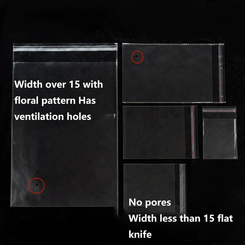 100Pcs Transparent Self-sealing Jewelry Accessories Candy OPP