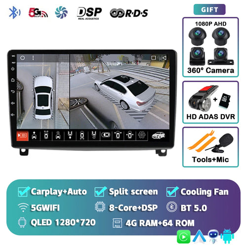 Android 14 Carplay Car Radio Multimedia For Peugeot 407 CC 407CC SW