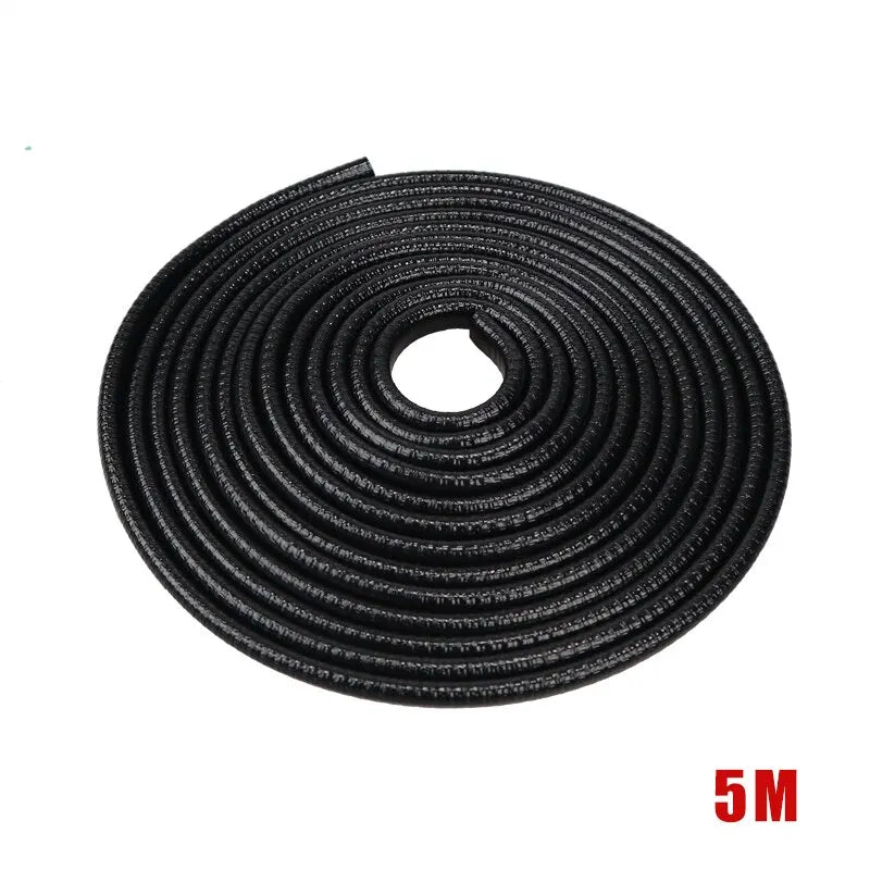 5m Car Door Bumper U Shaped Decorative Strip Anti Scratch Anti Scratch