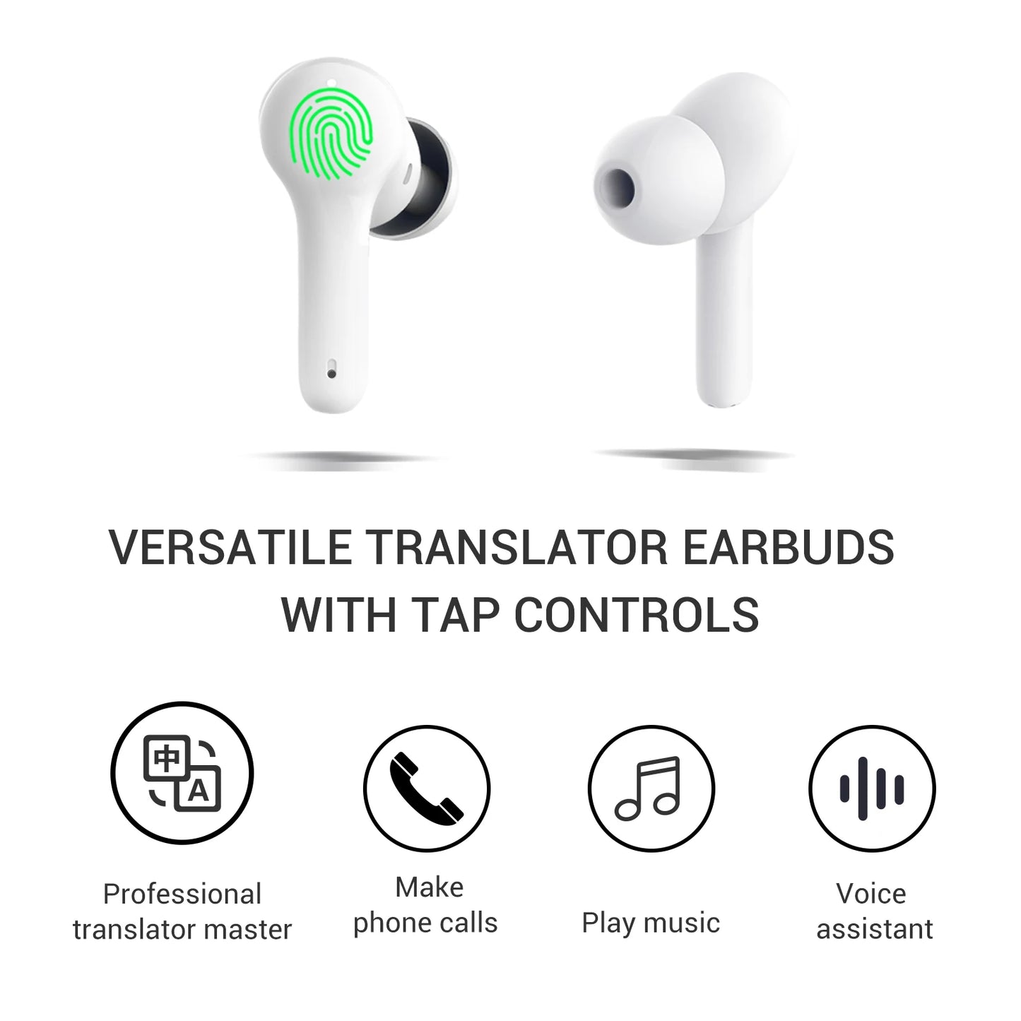 Wooask M6 Translator Earbuds,Real Time Voice Translator Headphones