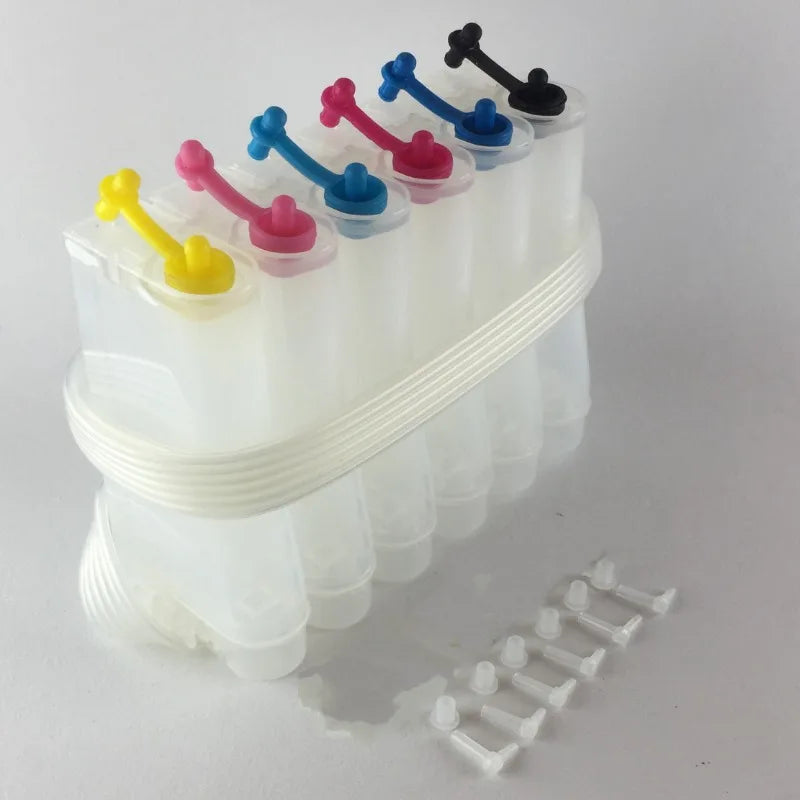 6 Color CISS Outer Ink Tank 85ml Volume Bottle DIY Refill Kit Tool For