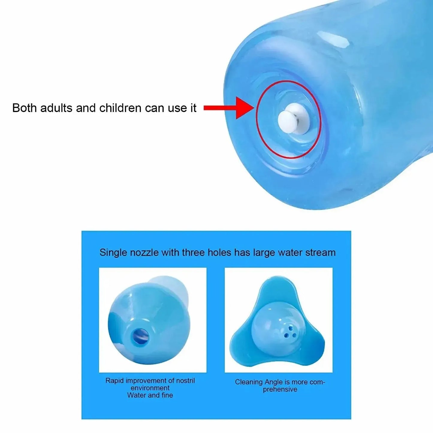 1 Piece Nasal Wash Bottle 300ml Adult And Children Nasal Cavity And