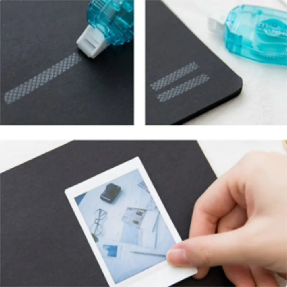 1/3Pcs Mini Glue With Dot Glue Classic Transparent Sided Tape Roller