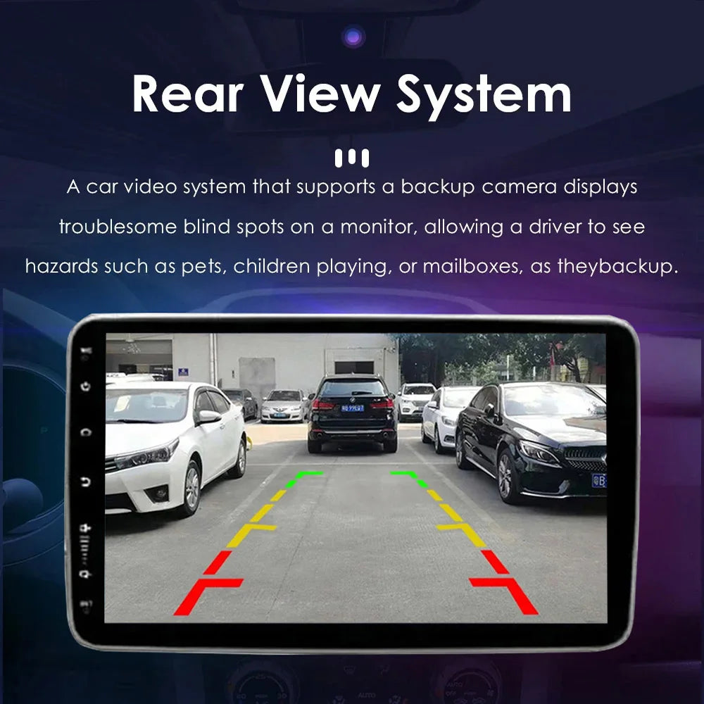 1din Android14 9/10inch Car Stereo Radio Rotate Touch Screen For