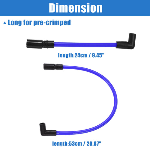 X Autohaux 2 PCS 10.4mm 10mm Motorcycle Spark Plug Wire For