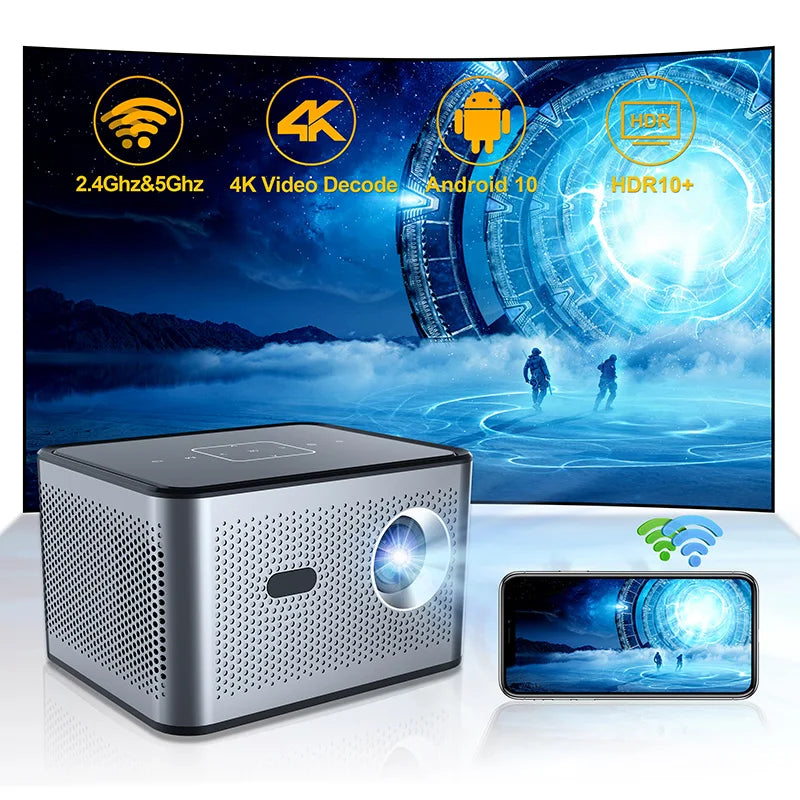 Xnano X3 Pro Mini Portable Projector 4k Video Decode Support Android